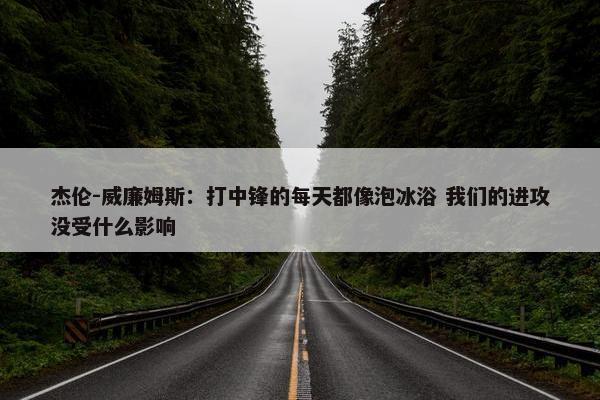 杰伦-威廉姆斯：打中锋的每天都像泡冰浴 我们的进攻没受什么影响