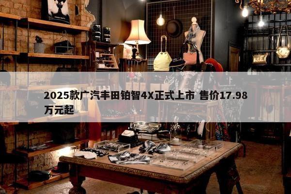 2025款广汽丰田铂智4X正式上市 售价17.98万元起