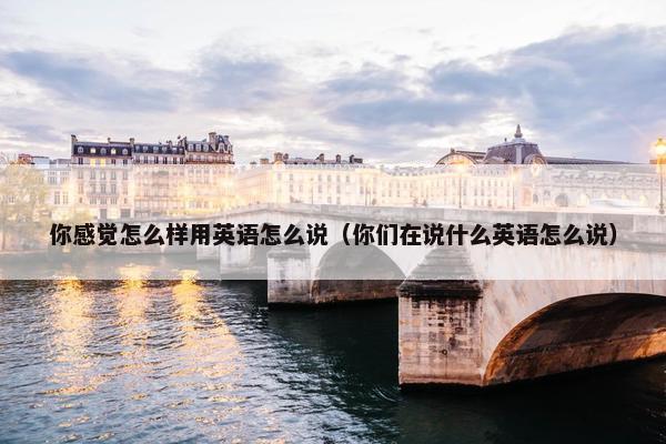 你感觉怎么样用英语怎么说（你们在说什么英语怎么说）