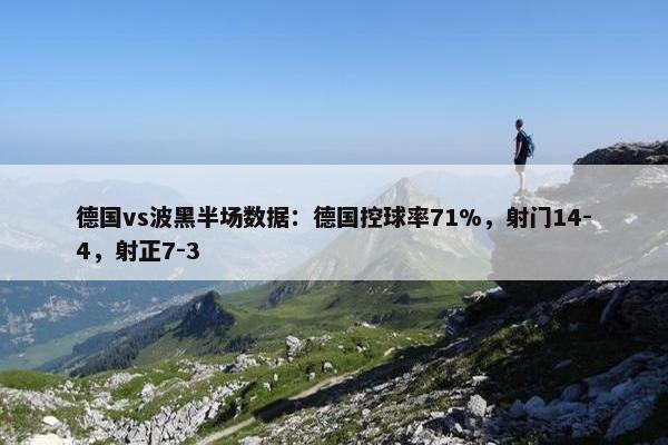 德国vs波黑半场数据：德国控球率71%，射门14-4，射正7-3