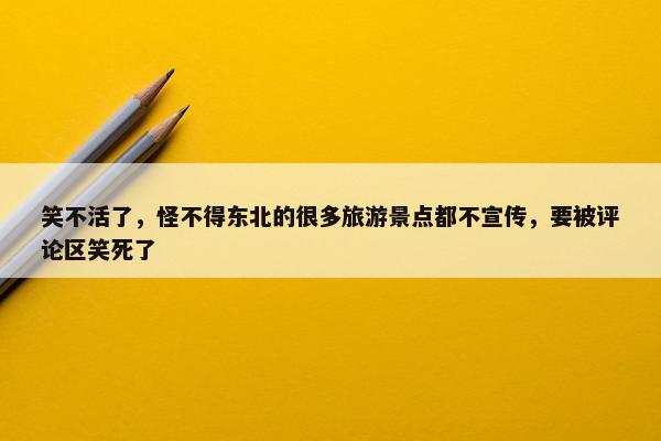 笑不活了，怪不得东北的很多旅游景点都不宣传，要被评论区笑死了