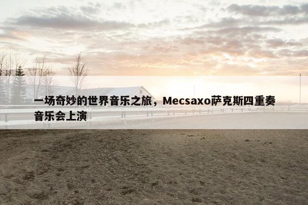 一场奇妙的世界音乐之旅，Mecsaxo萨克斯四重奏音乐会上演