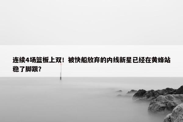 连续4场篮板上双！被快船放弃的内线新星已经在黄蜂站稳了脚跟？