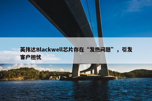 英伟达Blackwell芯片存在“发热问题”，引发客户担忧