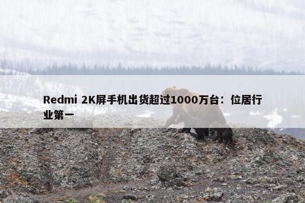 Redmi 2K屏手机出货超过1000万台：位居行业第一