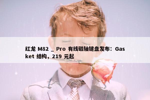 红龙 M82 _ Pro 有线磁轴键盘发布：Gasket 结构，219 元起