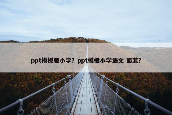 ppt模板版小学？ppt模板小学语文 面菲？