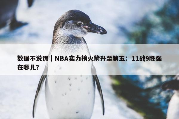 数据不说谎｜NBA实力榜火箭升至第五：11战9胜强在哪儿？