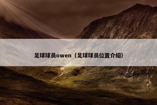 足球球员owen（足球球员位置介绍）