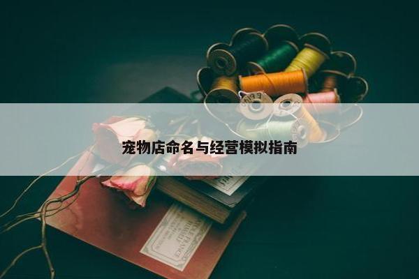 宠物店命名与经营模拟指南