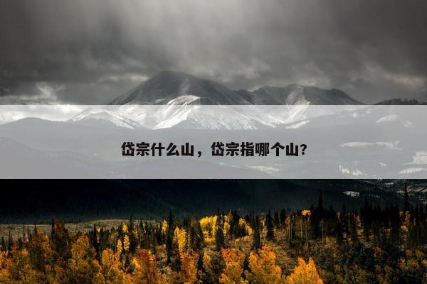 岱宗什么山，岱宗指哪个山?