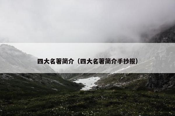 四大名著简介（四大名著简介手抄报）