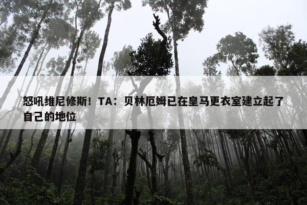 怒吼维尼修斯！TA：贝林厄姆已在皇马更衣室建立起了自己的地位