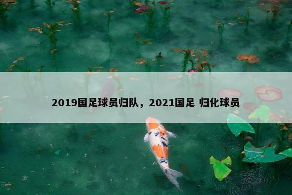 2019国足球员归队，2021国足 归化球员