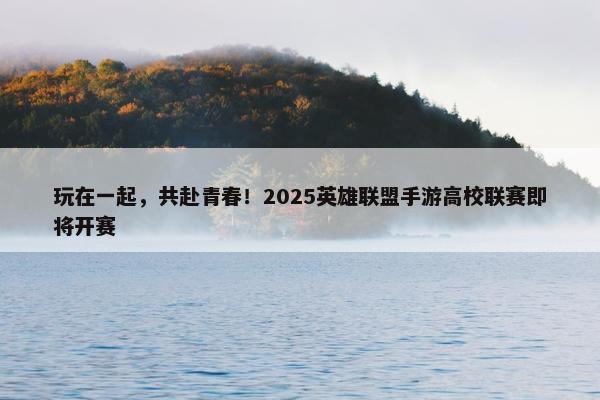 玩在一起，共赴青春！2025英雄联盟手游高校联赛即将开赛