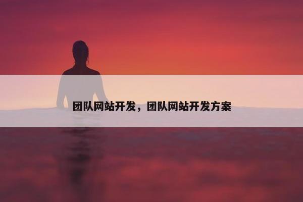 团队网站开发，团队网站开发方案