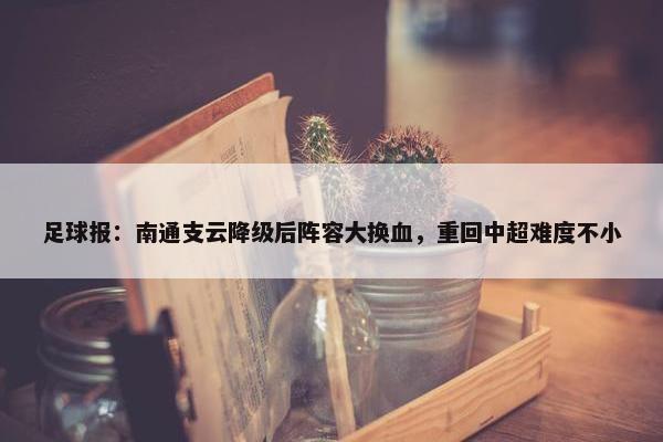 足球报：南通支云降级后阵容大换血，重回中超难度不小