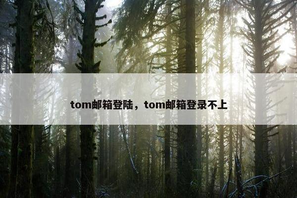 tom邮箱登陆，tom邮箱登录不上