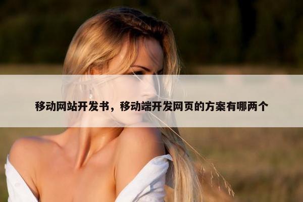 移动网站开发书，移动端开发网页的方案有哪两个