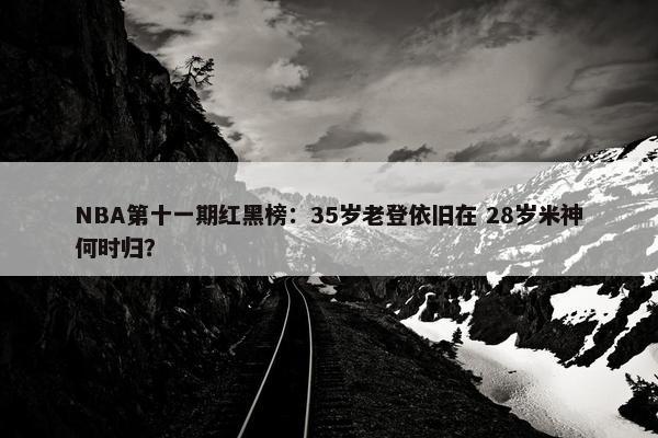 NBA第十一期红黑榜：35岁老登依旧在 28岁米神何时归？