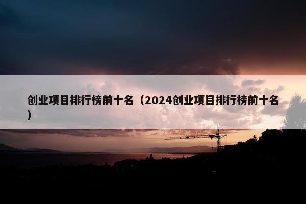 创业项目排行榜前十名（2024创业项目排行榜前十名）