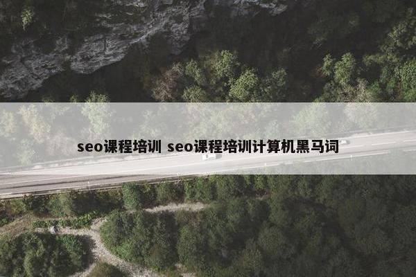 seo课程培训 seo课程培训计算机黑马词