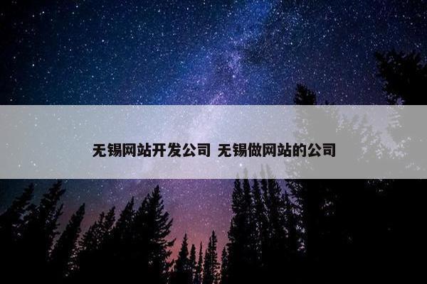 无锡网站开发公司 无锡做网站的公司