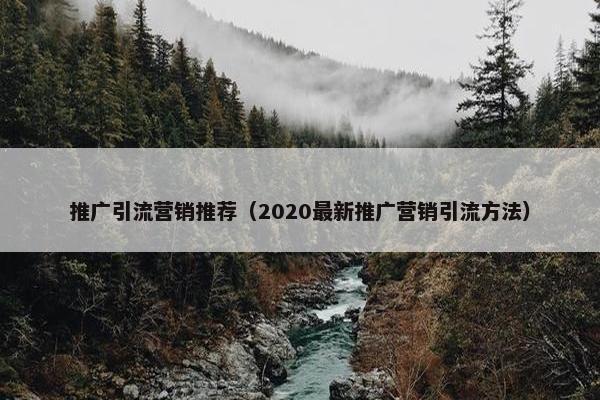 推广引流营销推荐（2020最新推广营销引流方法）