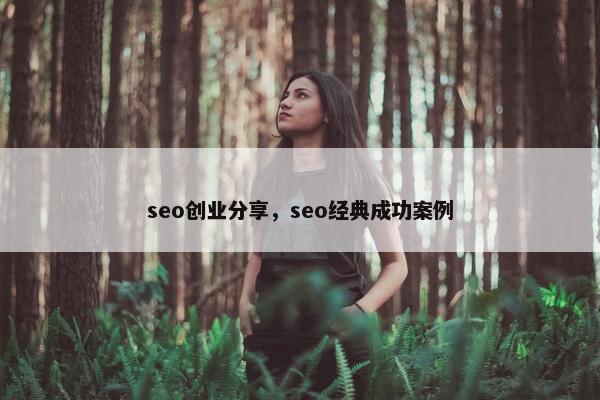 seo创业分享，seo经典成功案例