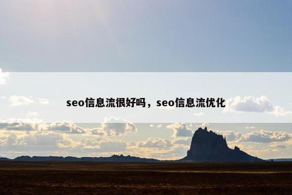 seo信息流很好吗，seo信息流优化