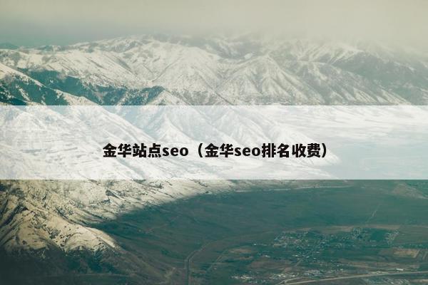 金华站点seo（金华seo排名收费）