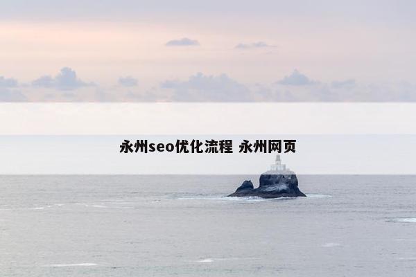 永州seo优化流程 永州网页