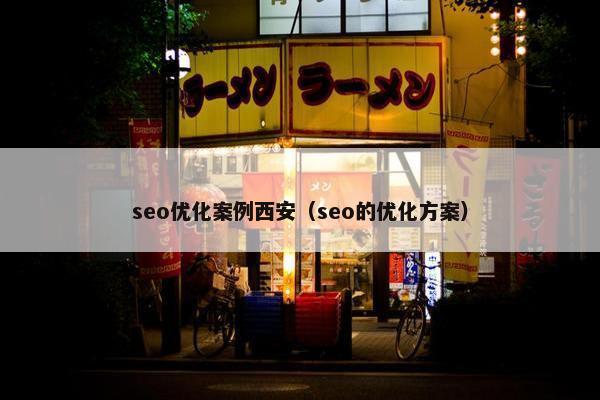 seo优化案例西安（seo的优化方案）