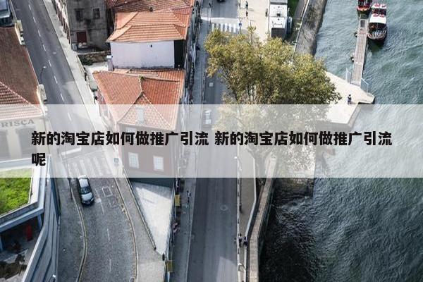 新的淘宝店如何做推广引流 新的淘宝店如何做推广引流呢