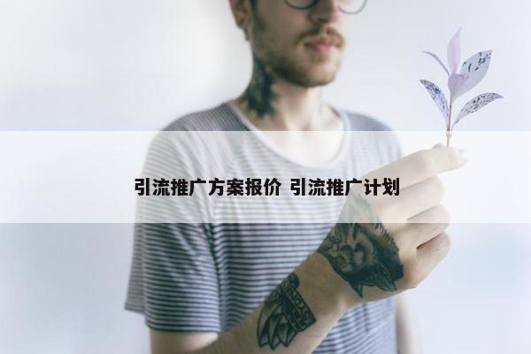 引流推广方案报价 引流推广计划