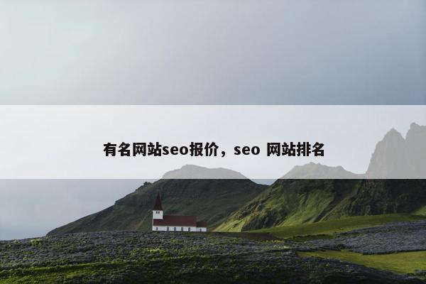 有名网站seo报价，seo 网站排名