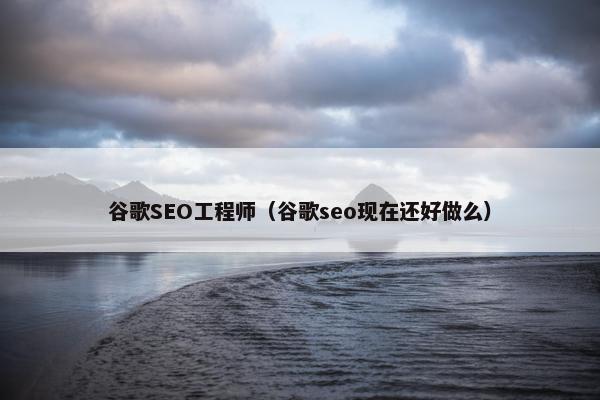 谷歌SEO工程师（谷歌seo现在还好做么）