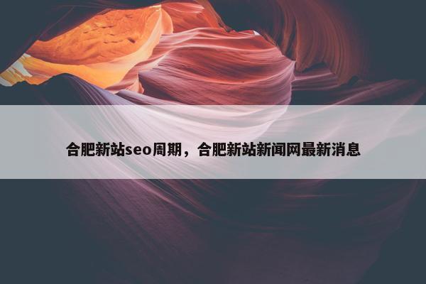 合肥新站seo周期，合肥新站新闻网最新消息