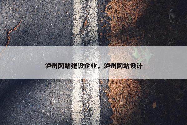 泸州网站建设企业，泸州网站设计