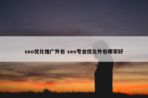 seo优化推广外包 seo专业优化外包哪家好