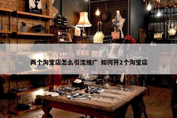 两个淘宝店怎么引流推广 如何开2个淘宝店