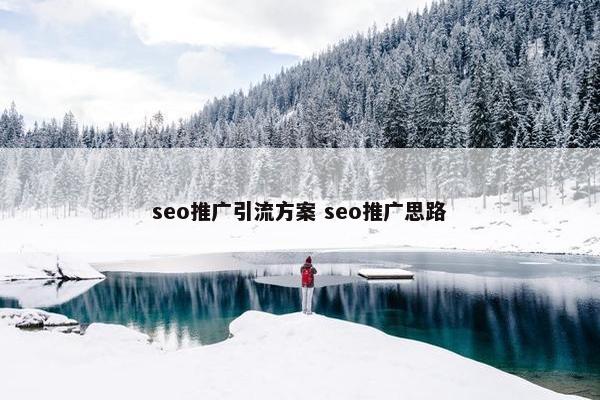 seo推广引流方案 seo推广思路