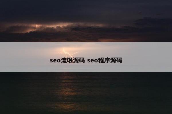 seo流氓源码 seo程序源码