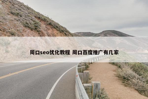 周口seo优化教程 周口百度推广有几家