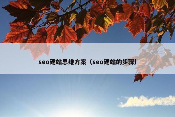 seo建站思维方案（seo建站的步骤）