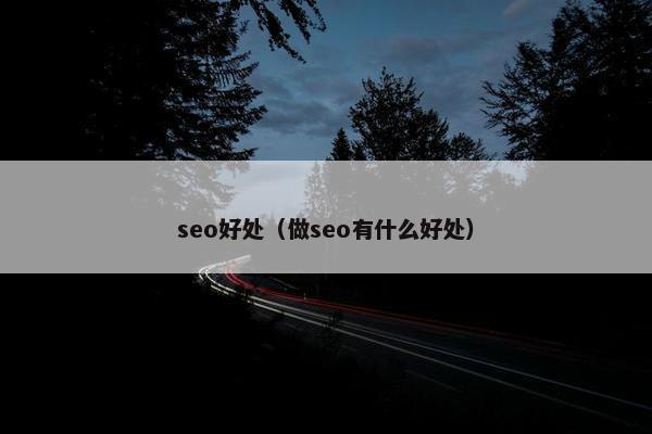 seo好处（做seo有什么好处）