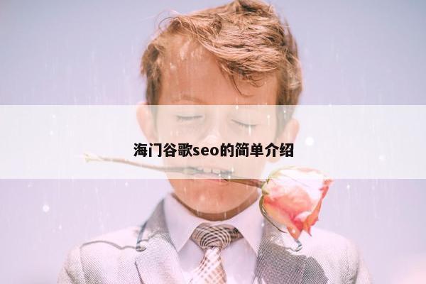 海门谷歌seo的简单介绍