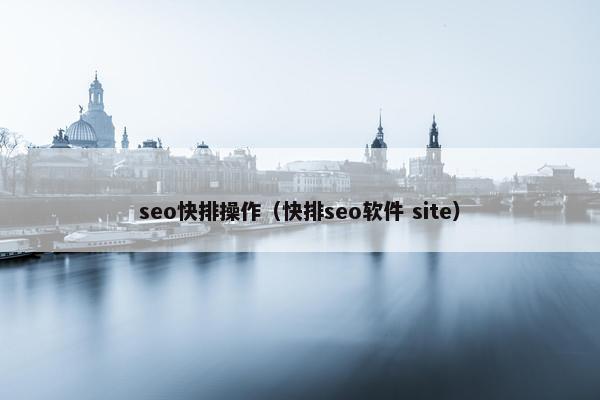 seo快排操作（快排seo软件 site）