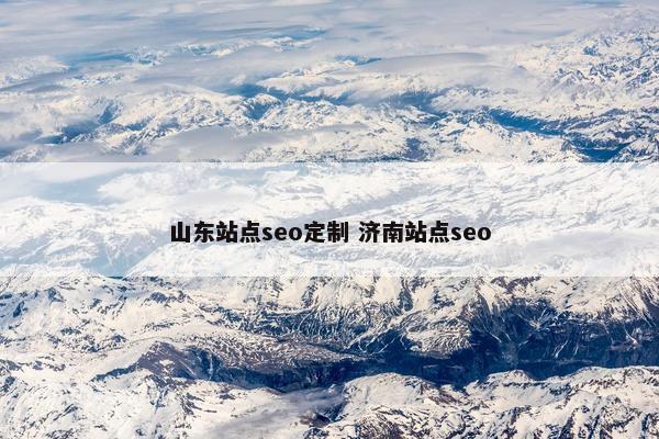 山东站点seo定制 济南站点seo