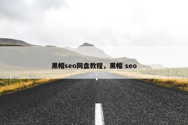 黑帽seo网盘教程，黑帽 seo